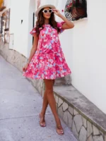 Summer New Color Printed Mini Dresses - Image 3