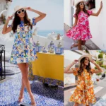 Summer New Color Printed Mini Dresses - Image 6